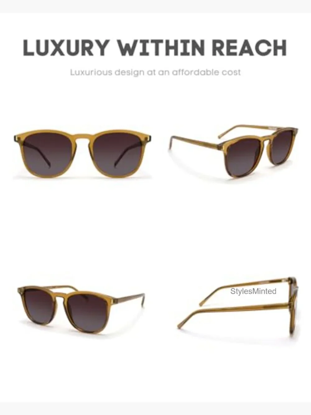 Extra Large Polarized Square Round Sunglasses UV400 Protection